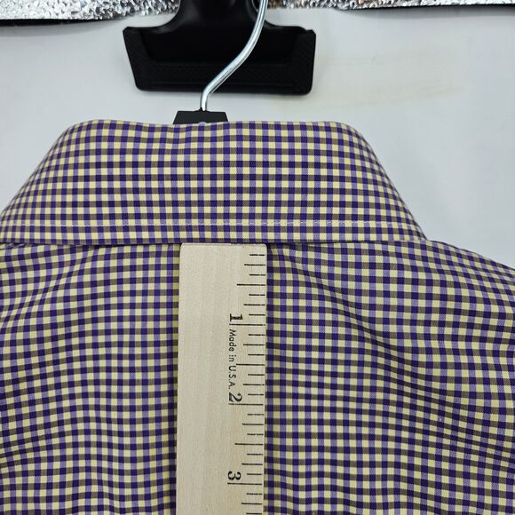 Eton Shirt Mens 15.5 Contemporary Check Button Up Long Sleeve Dress Shirt FLAWS - Picture 5 of 10